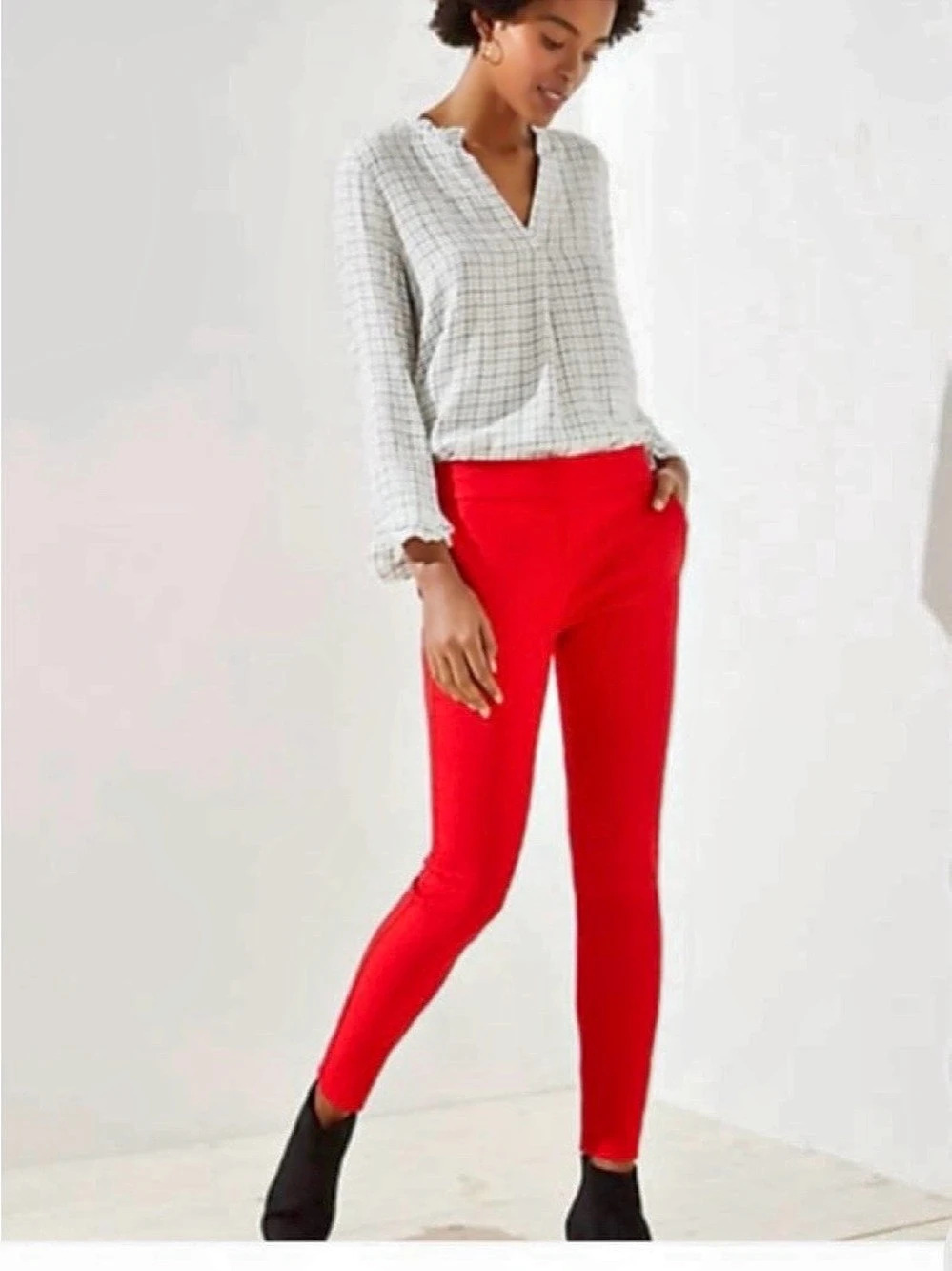 Ann Taylor LOFT Marisa Skinny Pants in Red Size 4 NWT